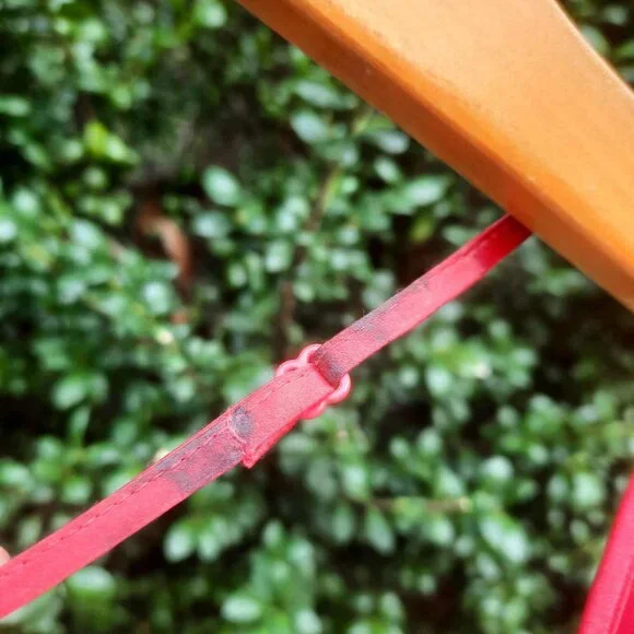 Vintage Victoria's Secret Red Silk Semi-Sheer Plunge Maxi Slip Dress Nightgown - Picture 6 of 7